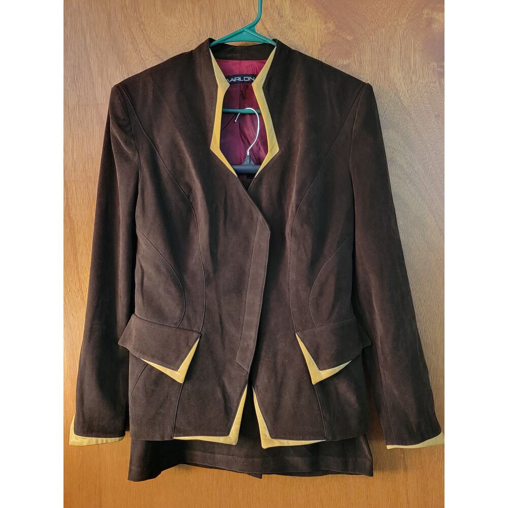 Vintage Marlon Womens 2 pc Long Sleeve Blazer and Skirt Set - Sz: M
